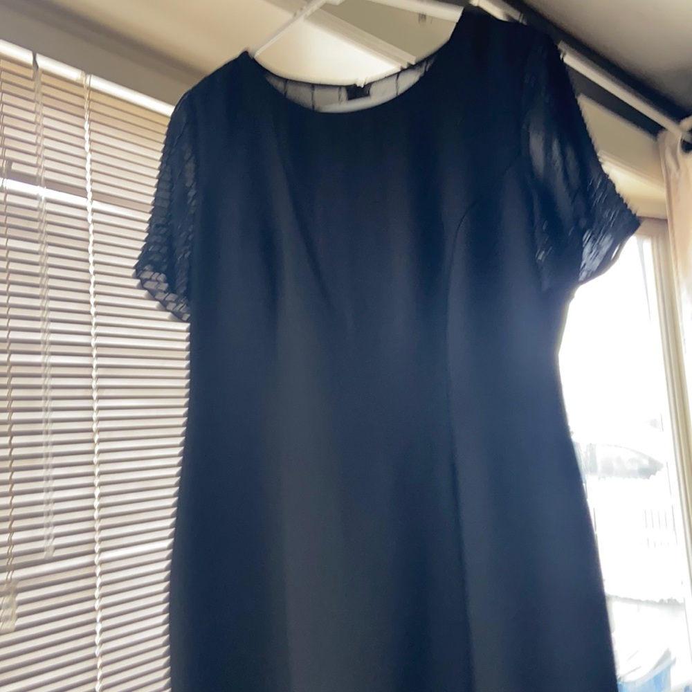 Knee length black semi formal dress